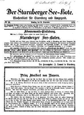 Land- und Seebote Samstag 25. September 1875