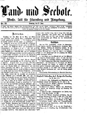 Land- und Seebote Samstag 3. Juni 1876