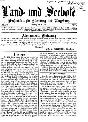 Land- und Seebote Sonntag 9. Juli 1876