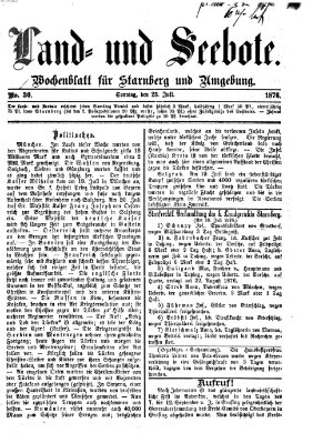 Land- und Seebote Sonntag 23. Juli 1876