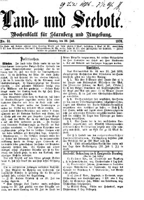 Land- und Seebote Sonntag 30. Juli 1876