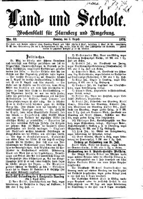 Land- und Seebote Sonntag 6. August 1876