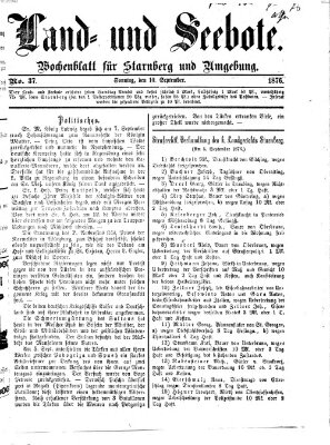 Land- und Seebote Sonntag 10. September 1876