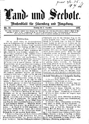 Land- und Seebote Sonntag 3. Dezember 1876