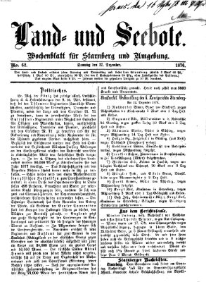 Land- und Seebote Sonntag 17. Dezember 1876