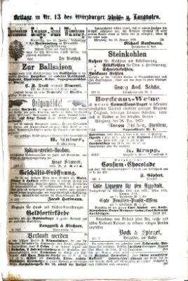 Würzburger Stadt- und Landbote Samstag 15. Januar 1876