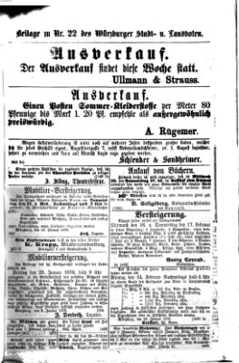 Würzburger Stadt- und Landbote Mittwoch 26. Januar 1876