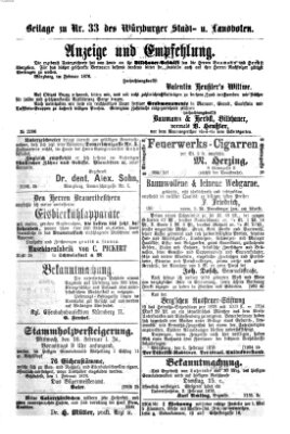 Würzburger Stadt- und Landbote Dienstag 8. Februar 1876