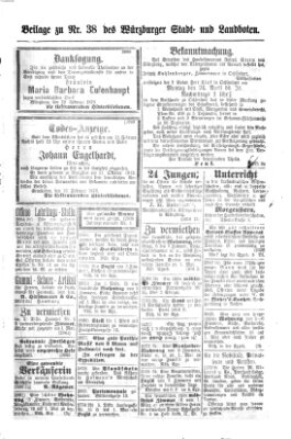 Würzburger Stadt- und Landbote Montag 14. Februar 1876