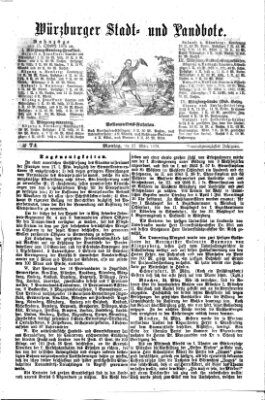 Würzburger Stadt- und Landbote Montag 27. März 1876