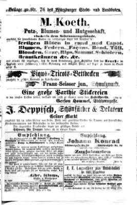 Würzburger Stadt- und Landbote Mittwoch 29. März 1876