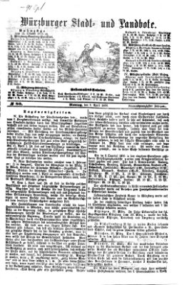 Würzburger Stadt- und Landbote Montag 3. April 1876