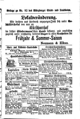 Würzburger Stadt- und Landbote Montag 17. April 1876