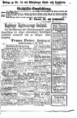 Würzburger Stadt- und Landbote Mittwoch 19. April 1876