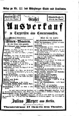 Würzburger Stadt- und Landbote Dienstag 9. Mai 1876