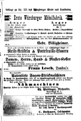 Würzburger Stadt- und Landbote Samstag 13. Mai 1876