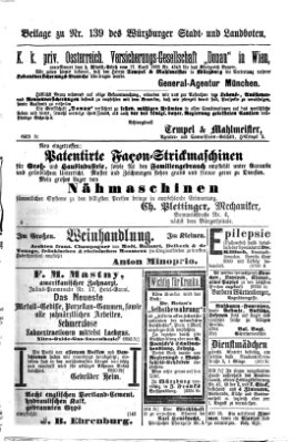 Würzburger Stadt- und Landbote Samstag 10. Juni 1876