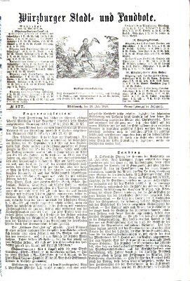 Würzburger Stadt- und Landbote Mittwoch 26. Juli 1876