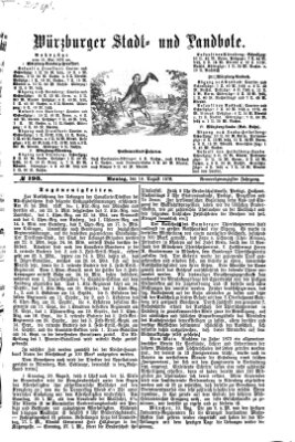 Würzburger Stadt- und Landbote Montag 14. August 1876