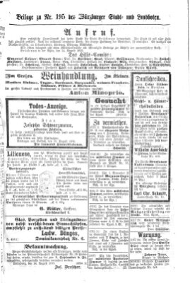 Würzburger Stadt- und Landbote Mittwoch 16. August 1876