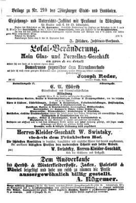 Würzburger Stadt- und Landbote Samstag 2. September 1876