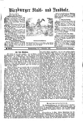 Würzburger Stadt- und Landbote Donnerstag 7. September 1876