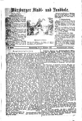 Würzburger Stadt- und Landbote Donnerstag 21. September 1876