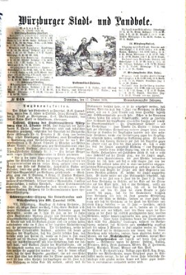 Würzburger Stadt- und Landbote Dienstag 17. Oktober 1876