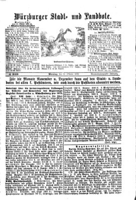 Würzburger Stadt- und Landbote Montag 30. Oktober 1876