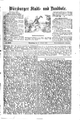 Würzburger Stadt- und Landbote Dienstag 31. Oktober 1876