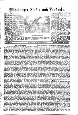 Würzburger Stadt- und Landbote Samstag 4. November 1876