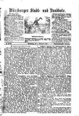 Würzburger Stadt- und Landbote Dienstag 14. November 1876