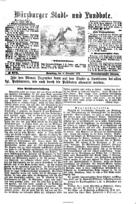 Würzburger Stadt- und Landbote Samstag 18. November 1876