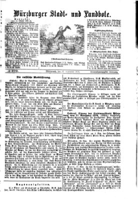 Würzburger Stadt- und Landbote Mittwoch 22. November 1876