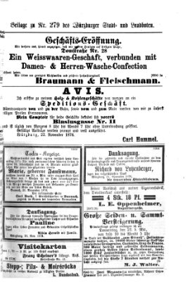 Würzburger Stadt- und Landbote Mittwoch 22. November 1876