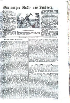 Würzburger Stadt- und Landbote Donnerstag 23. November 1876