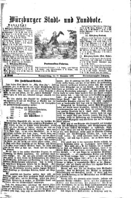 Würzburger Stadt- und Landbote Donnerstag 30. November 1876