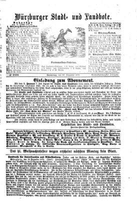Würzburger Stadt- und Landbote Samstag 23. Dezember 1876