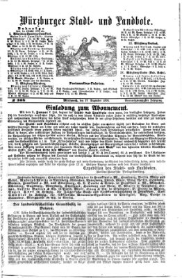 Würzburger Stadt- und Landbote Mittwoch 27. Dezember 1876