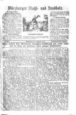 Würzburger Stadt- und Landbote Samstag 30. Dezember 1876