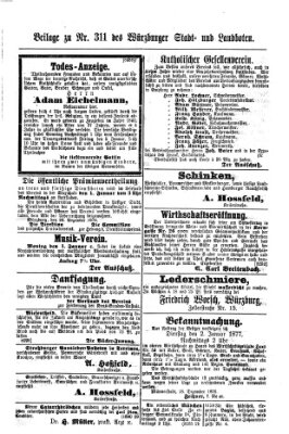 Würzburger Stadt- und Landbote Samstag 30. Dezember 1876