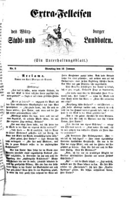 Extra-Felleisen (Würzburger Stadt- und Landbote) Dienstag 18. Januar 1876