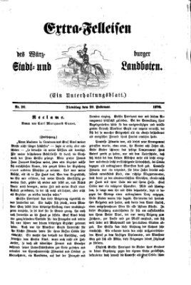 Extra-Felleisen (Würzburger Stadt- und Landbote) Dienstag 29. Februar 1876