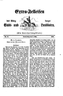 Extra-Felleisen (Würzburger Stadt- und Landbote) Donnerstag 11. Mai 1876