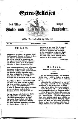 Extra-Felleisen (Würzburger Stadt- und Landbote) Sonntag 4. Juni 1876