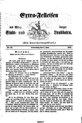 Extra-Felleisen (Würzburger Stadt- und Landbote) Donnerstag 8. Juni 1876