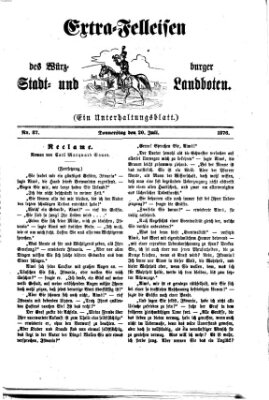 Extra-Felleisen (Würzburger Stadt- und Landbote) Donnerstag 20. Juli 1876