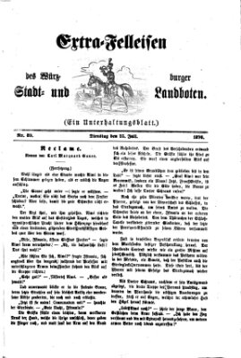 Extra-Felleisen (Würzburger Stadt- und Landbote) Dienstag 25. Juli 1876