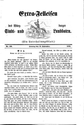 Extra-Felleisen (Würzburger Stadt- und Landbote) Sonntag 10. September 1876