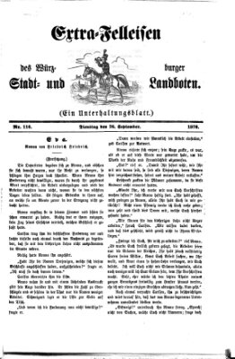 Extra-Felleisen (Würzburger Stadt- und Landbote) Dienstag 26. September 1876